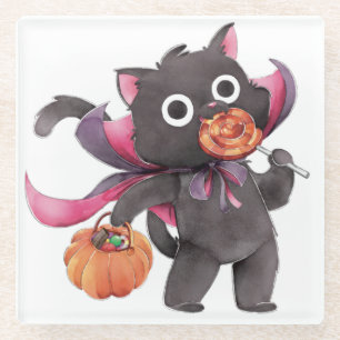 Halloween Cat Glass Onderzetter