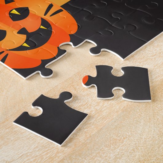 Halloween Cat Grim Reaper Legpuzzel (Zijkant)