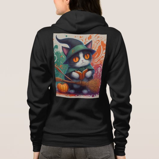 Halloween cat hoodie (Achterkant)