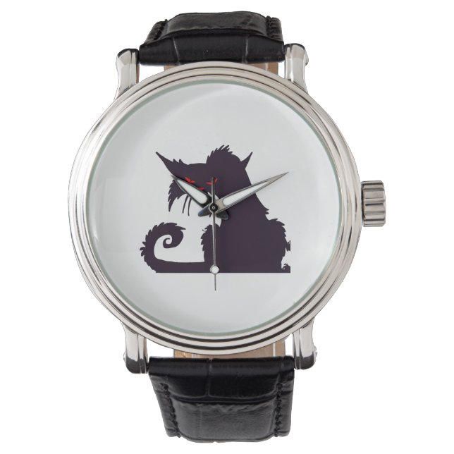 Halloween Cat Horloge (Voorkant)