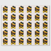  Halloween Cat in Top Hat Cadeaupapier (Vlak)