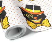  Halloween Cat in Top Hat Cadeaupapier (Rol Hoek)