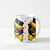 Halloween Cat in Top Hat Koffiemok (Voorkant rechts)