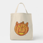 Halloween Cat Jack-o-Lantern Art Pumpkin Time Tote Bag (Achterkant)