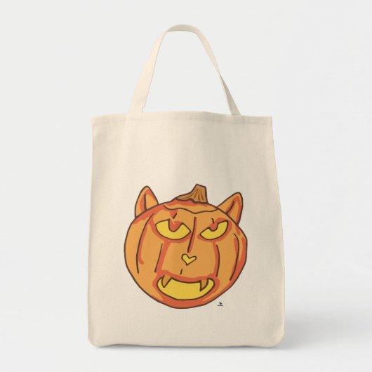 Halloween Cat Jack-o-Lantern Art Pumpkin Time Tote Bag (Voorkant)
