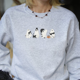 Halloween Cat Lover Schattige Ghost Vrouwen Sweats Trui
