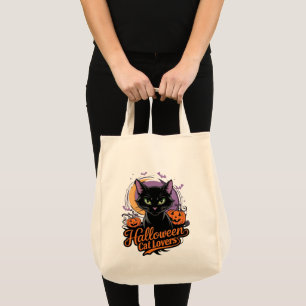 Halloween Cat Lovers Tote Bag