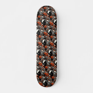 Halloween Cat met pompoenen Skateboard