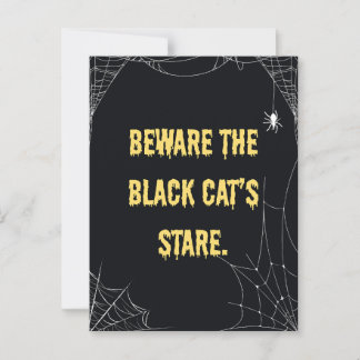 Halloween Cat Modern Briefkaart