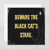 Halloween Cat Modern Kaart (Voorkant / Achterkant)