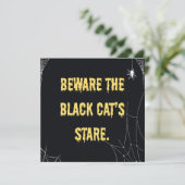 Halloween Cat Modern Kaart (Staand voorkant)