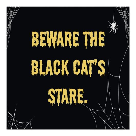 Halloween Cat Modern Perfect Poster (Voorkant)
