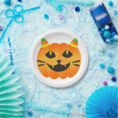 Halloween Cat-o''-Lantern Papieren Bordje (Feest)