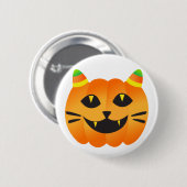 Halloween Cat-o''-Lantern Ronde Button 5,7 Cm (Voorkant /achterkant)