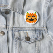Halloween Cat-o''-Lantern Ronde Button 5,7 Cm (In situ)