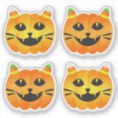 Halloween Cat-o''-Lantern Sticker (Voorkant)