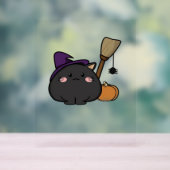 Halloween Cat Oversized T-shirt Acryl Bord (Neutraal)