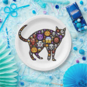 HALLOWEEN CAT PAPIEREN BORDJE (Feest)