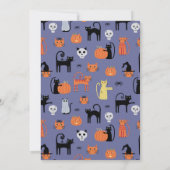 Halloween Cat Party Kaart (Achterkant)