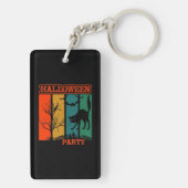 Halloween Cat Party Sleutelhanger (achterkant)