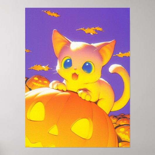 Halloween Cat Poster (Voorkant)