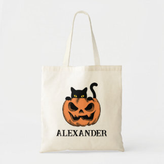Halloween Cat Pumpkin Custom Snoep Tote Bag