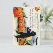  Halloween Cat Pumpkin Flat Hartelijk dank Bedankkaart (Staand voorkant)