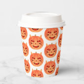 Halloween Cat Pumpkin Papieren Bekers (Links)