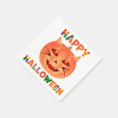 Halloween Cat Pumpkin Servet (Hoek)