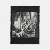 Halloween Cat Selfie With Soky Ghost Fleece Deken (Voorkant)