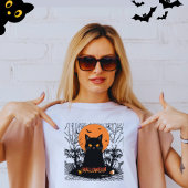 Halloween Cat Shirt, Cat Shirt, Ghost Cat Shirt