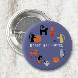 Halloween Cat Spooky Ronde Button 3,2 Cm