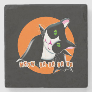 Halloween Cat Stenen Onderzetter