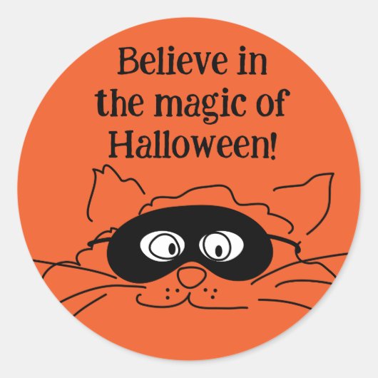 Halloween Cat Sticker (Voorkant)