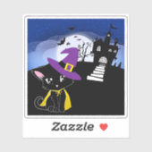 Halloween Cat Sticker (Vel)