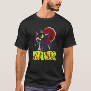 Halloween Cat Vampire Vampurr Cat Lady Mannen M T-shirt