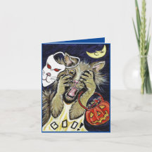 Halloween Cat Vouwende Kaart