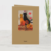 Halloween Cat Wenskaart Notitiekaartje (Achterkant)