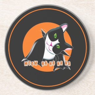 Halloween Cat Zandsteen Onderzetter