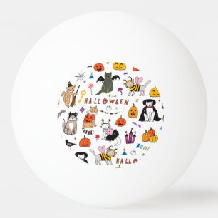 Halloween Cats lijnpatroon Pingpongballen