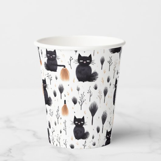Halloween Cats Papieren Bekers (Voorkant)