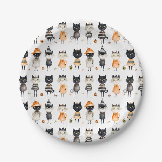 Halloween Cats Party Paper Bord (Voorkant)
