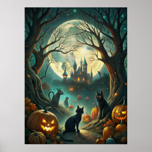 Halloween Cats Poster