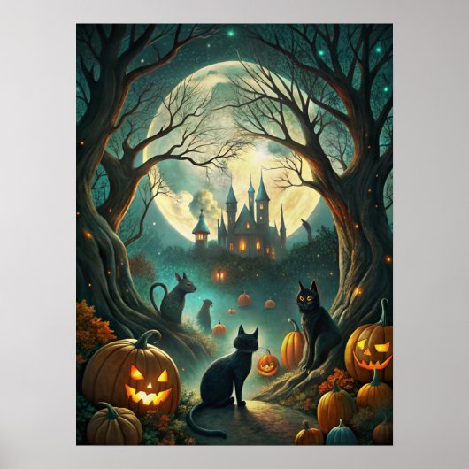 Halloween Cats Poster (Voorkant)