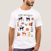 Halloween Cats Spooky T-shirt (Voorkant)