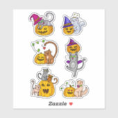 Halloween Cats Sticker (Vel)