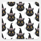 Halloween Cats Vierkante Sticker (Voorkant)