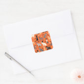 Halloween Cats Vierkante Sticker (Envelop)