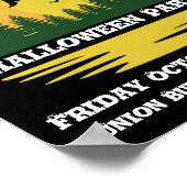 Halloween Cauch Witch Crossing Broomstick Poster (Hoek)