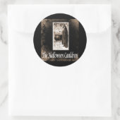  Halloween Cauldron B&W Ronde Sticker (Tas)